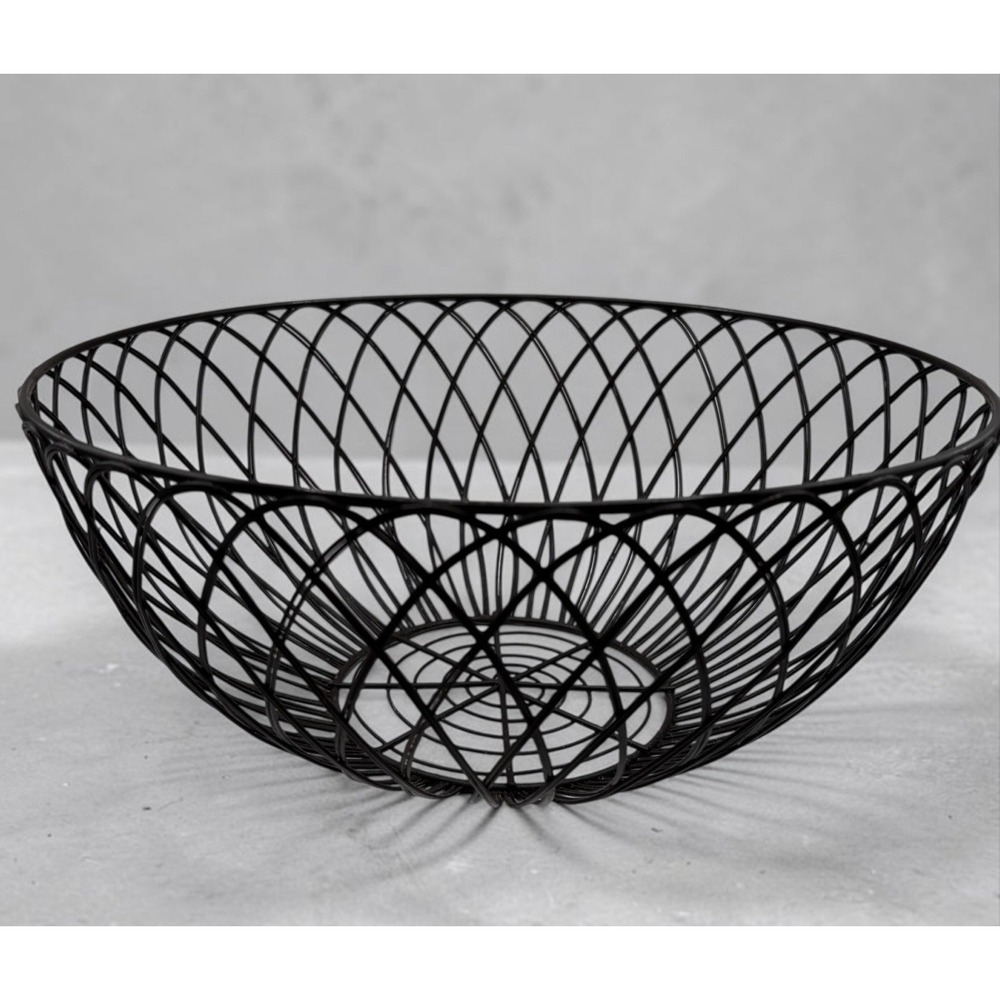 Brown Countertop Fruit Bowl, Wire Basket for Fruits, Breads, Vegetables,Snacks